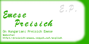 emese preisich business card